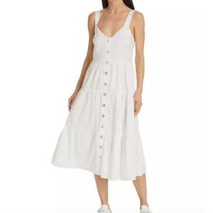 Rails Violet Button-Front Tiered Midi-Dress - NWT